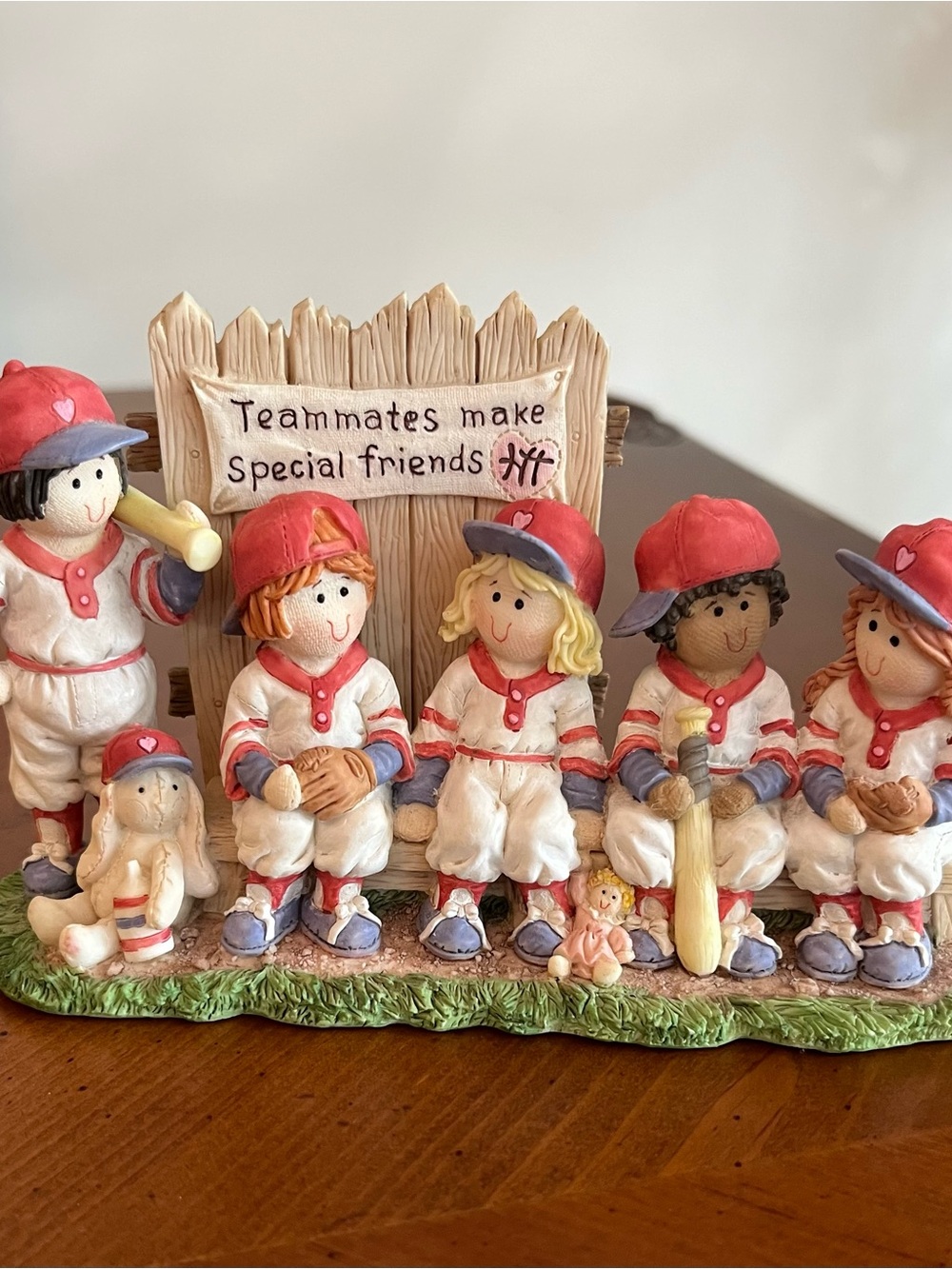 Expressions Baseball Team Figurine - White, Red and Blue